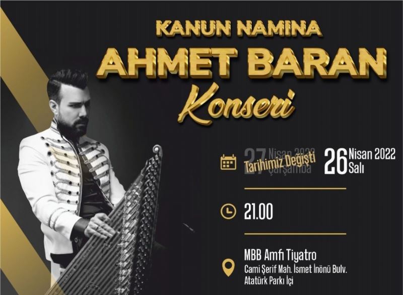 Mersin Büyükşehir’den “Ahmet Baran Konseri”