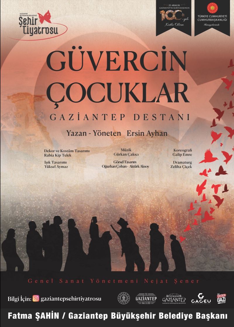 GAZİANTEP ŞEHİR TİYATROSU ARKA ARKAYA OYUNLARLA TİYATRO SEVERLERE DOLU DOLU BİR HAFTA YAŞATACAK!