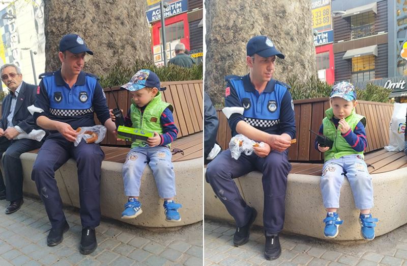 Cumhuriyet Bulvarı’nda kaybolan çocuk ailesine teslim edildi