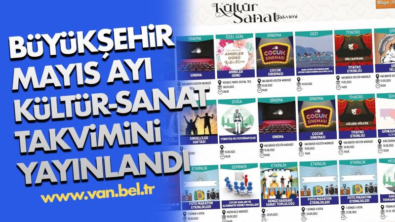 MAYIS AYI KÜLTÜR-SANAT TAKVİMİMİZ YAYINLANDI