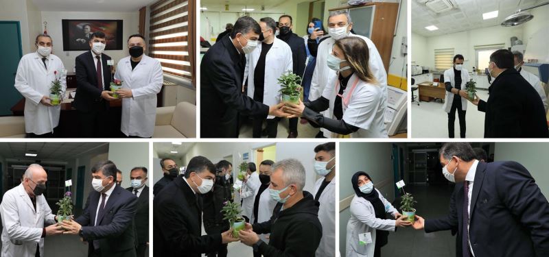 FADILOĞLU, SAĞLIK ÇALIŞANLARINI ZİYARET ETTİ