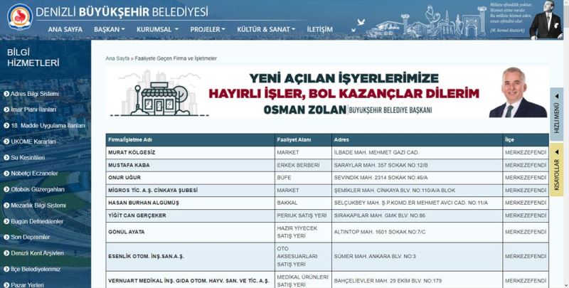 Büyükşehir’den yeni açılan işletmelere tanıtım desteği