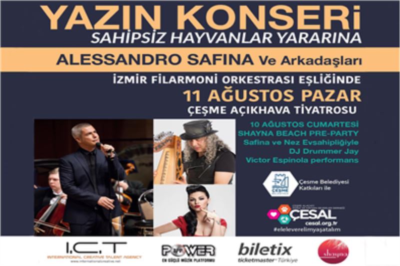 Dünyaca ünlü İtalyan pop tenor Alessandro Safina sokak hayvanları için Çeşme’de!