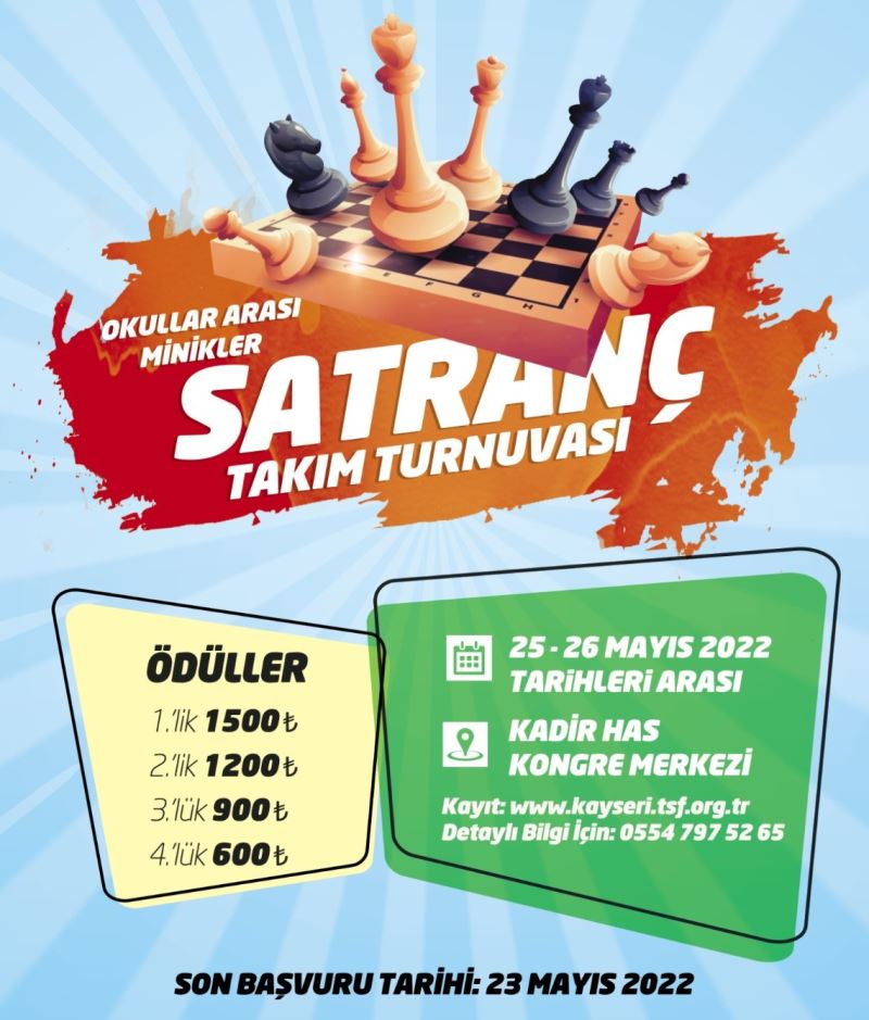 KOCASİNAN’DA İLKOKULLAR ARASI ÖDÜLLÜ SATRANÇ TAKIM TURNUVASI