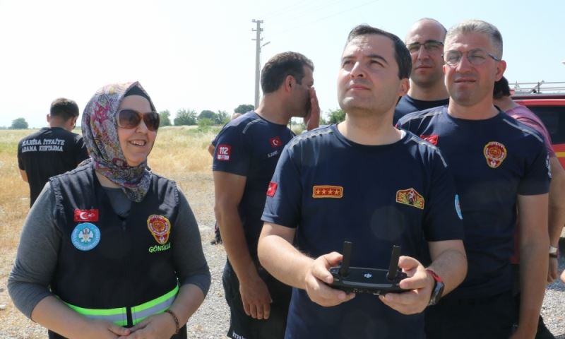 Büyükşehir’den Yangına Havadan Tespit