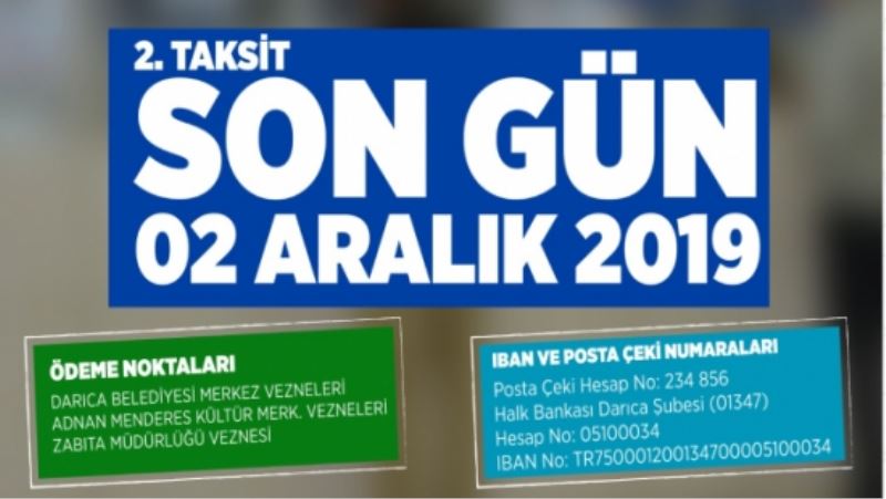 EMLAK VE ÇEVRE TEMİZLİK VERGİLERİNDE SON GÜN 2 ARALIK