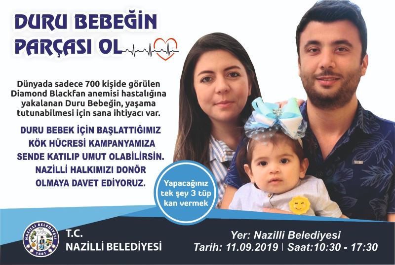 Başkan Özcan Duru bebek için kök hücre kampanyası başlattı