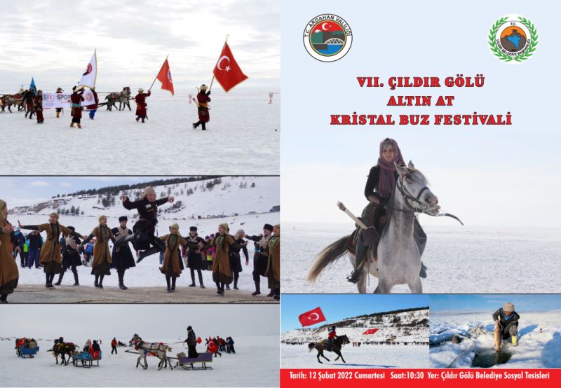 12 Şubat 2022 tarihinde yapılacak olan Çıldır Gölü Altın At Kristal Buz Festivalimize davetlisiniz.