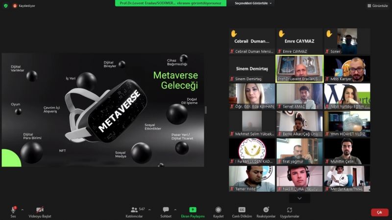 Mersin Büyükşehir Kariyer Merkezi’nin Metaverse Etkinliğine 5 Oturumda 6 Bin 787 Kişi Katıldı