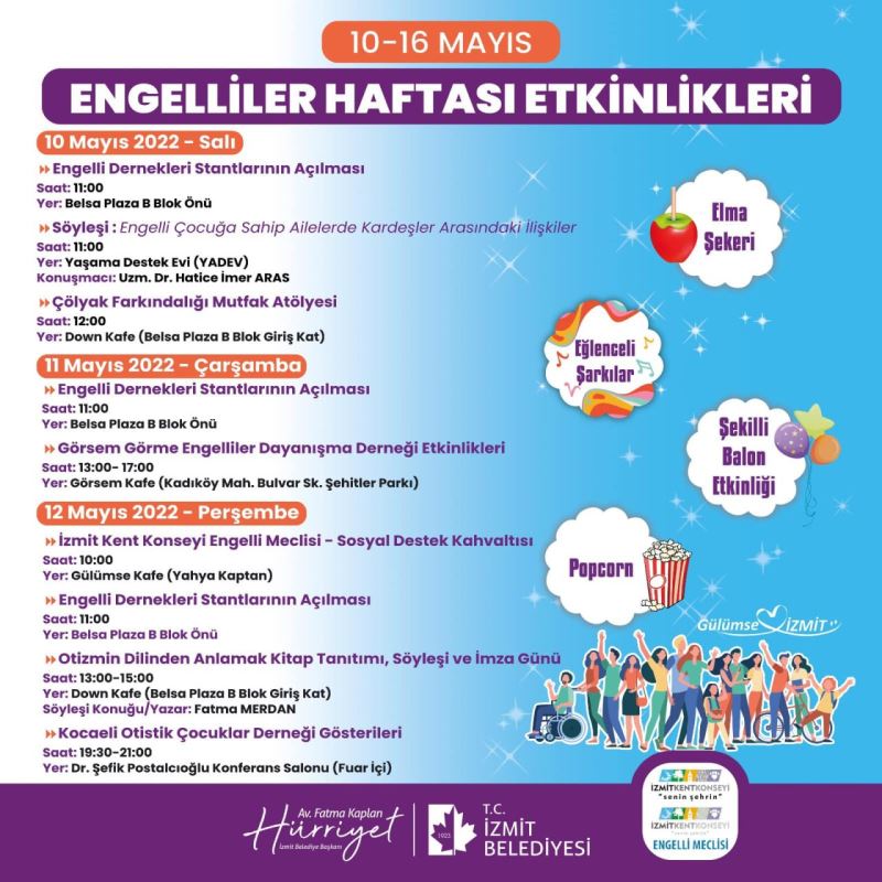 İZMİT BELEDİYESİ ENGELLİLER HAFTASI’NDA FARKINDALIK YARATACAK