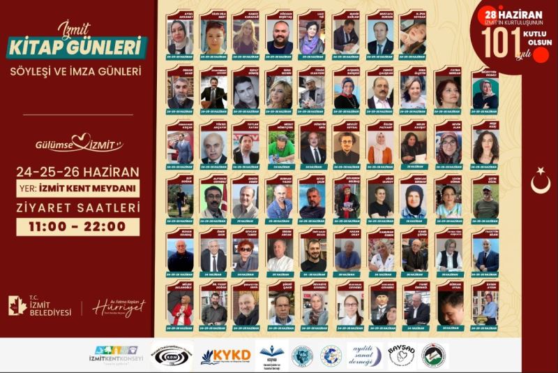 İZMİT KİTAP GÜNLERİ SÖYLEŞİLERLE DOLU DOLU GEÇECEK