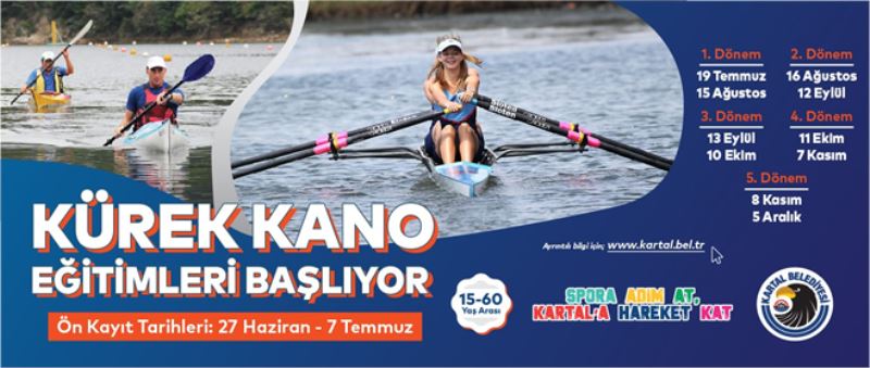 Kartal Belediyesi Kürek ve Kano Eğitimleri Başlıyor