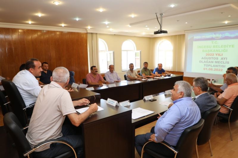 İncesu Belediyesi Ağustos ayı meclis toplantısında 3 gündem maddesi görüşülüp karara bağlandı.