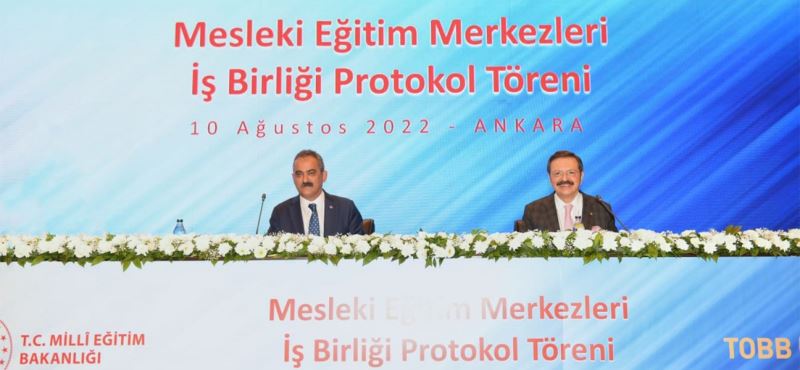 MESLEKİ EĞİTİM MERKEZLERİNDE TOBB İLE İŞ BİRLİĞİ