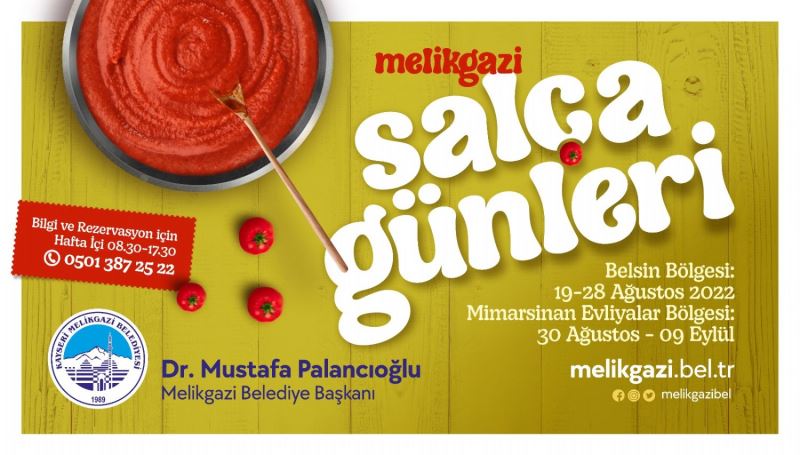MELİKGAZİ’DE “SALÇA GÜNLERİ” BAŞLIYOR