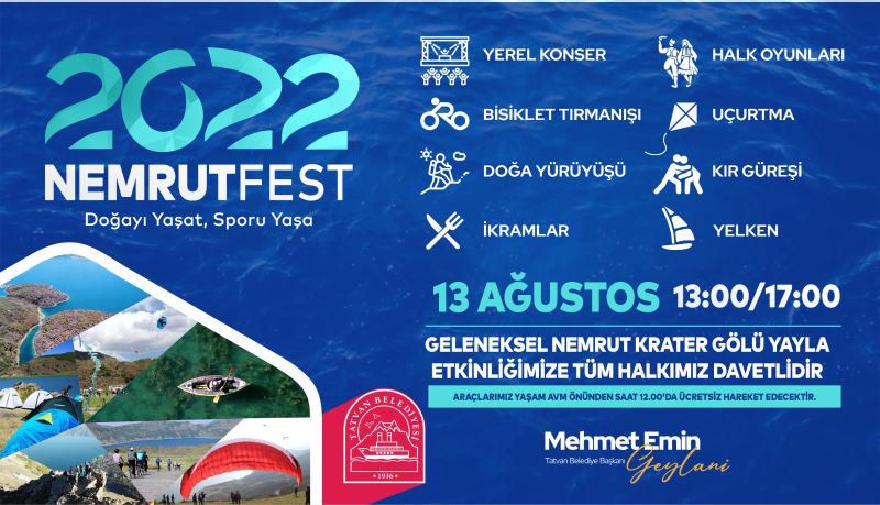 TATVAN’DA “NEMRUT YAYLA” ŞENLİKLERİ DÜZENLENECEK