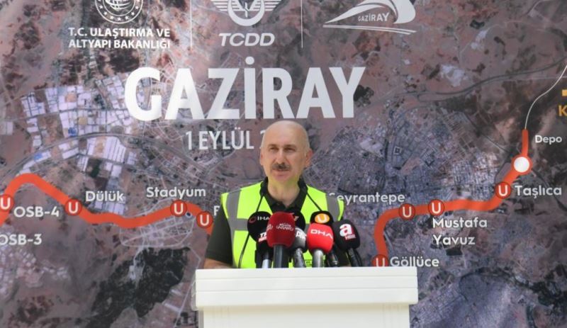 ULAŞTIRMA VE ALTYAPI BAKANI KARAİSMAİLOĞLU: TEST SÜRECİ BAŞARIYLA GERÇEKLEŞEN GAZİRAY’DA YERLİ VE MİLLİ ARAÇ KULLANACAĞIZ