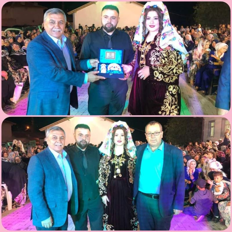 Genç çiftlere iki cihan saadeti temenni ediyoruz.
