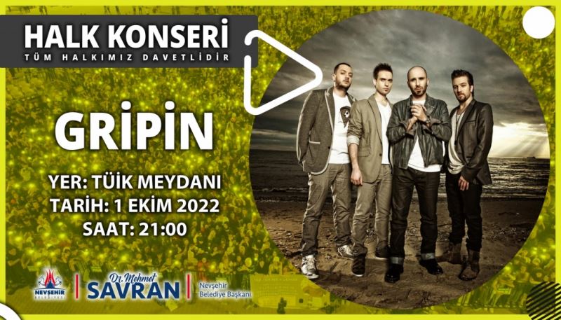 Ünlü Müzik Grubu Gripin 1 Ekim Cumartesi Günü Nevşehir’de