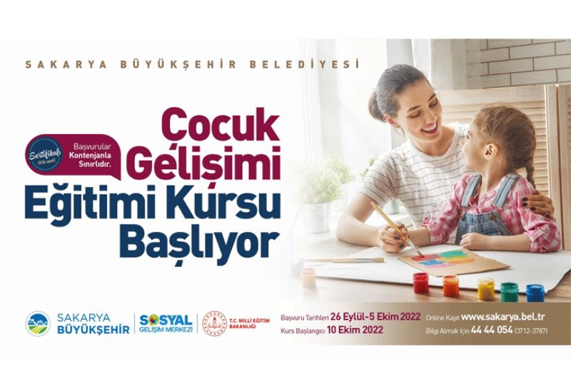 SGM’de sertifikalı ‘Çocuk Gelişimi Eğitim’leri başlıyor