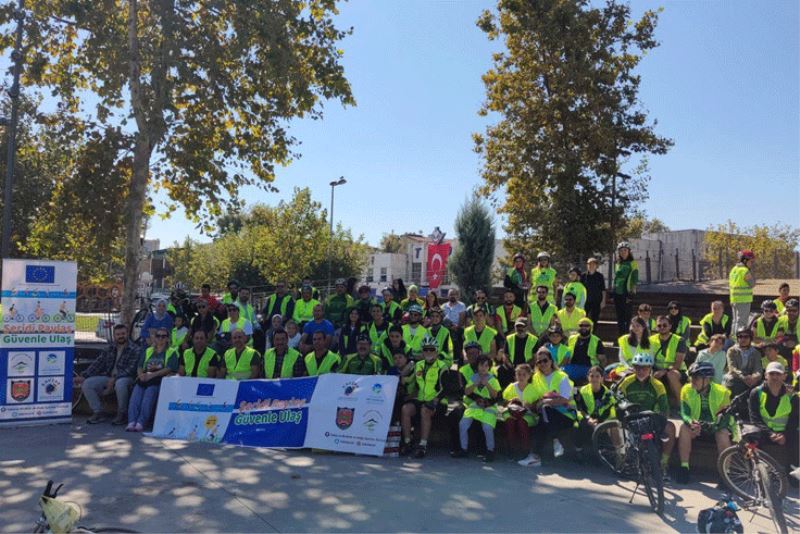 ‘Şeridi Paylaş, Güvenle Ulaş’ projesinde pedallar şehir merkezinde döndü