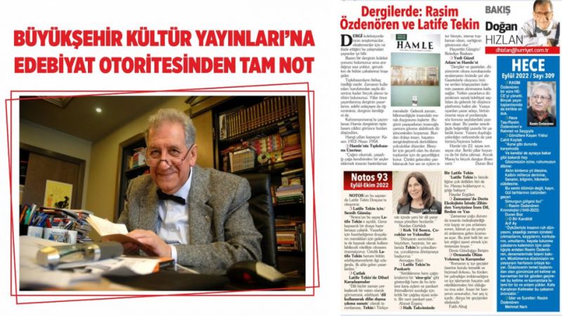 Büyükşehir Kültür Yayınları’na Edebiyat Otoritesinden Tam Not