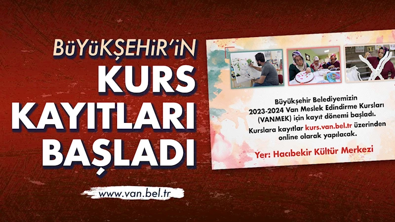 KURS KAYITLARIMIZ BAŞLADI