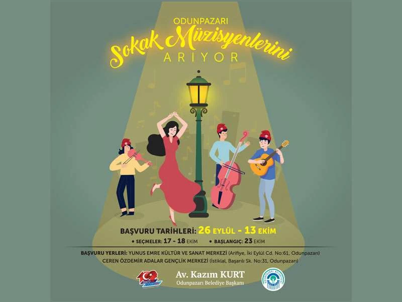 ODUNPAZARI BELEDİYESİ SOKAK MÜZİSYENLERİNİ ARIYOR