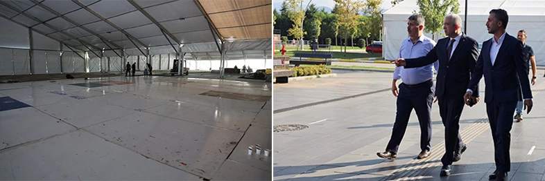 10 bin metrekarelik dev çadır tamam