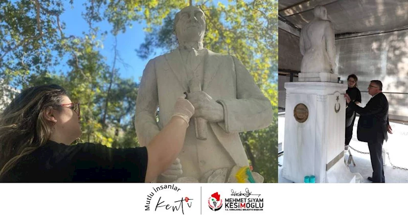 Gazi Mustafa Kemal Atatürk’ün Heykeli Restorasyonda
