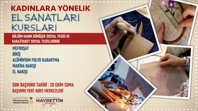 Büyükşehirin Kadınlara Yönelik El Sanatları Kursunda Kayıtlar Başladı!