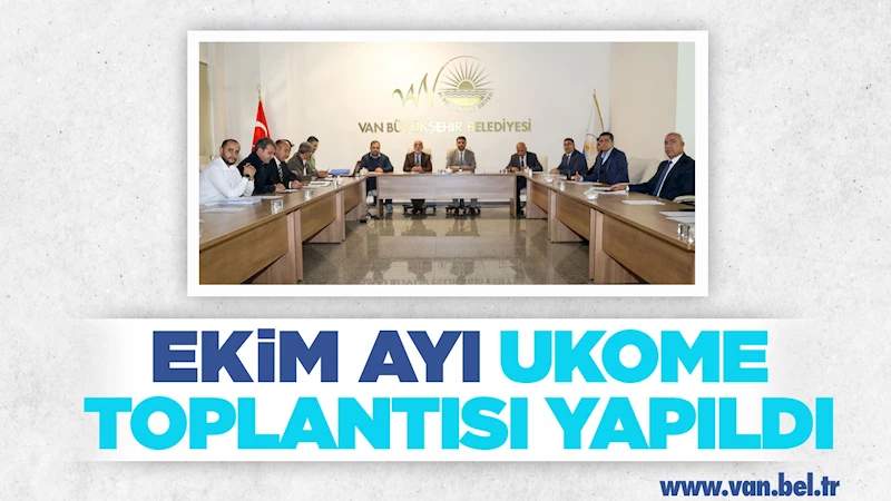 BÜYÜKŞEHİR BELEDİYESİ EKİM AYI UKOME TOLANTISI YAPILDI