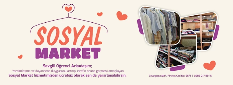 Sosyal Market Hizmeti Üniversite Öğrencilerimizin de Yanında…