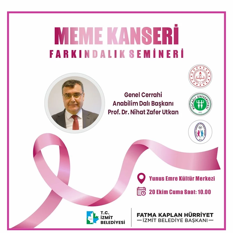 İZMİT BELEDİYESİ MEME KANSERİNE DİKKAT ÇEKECEK