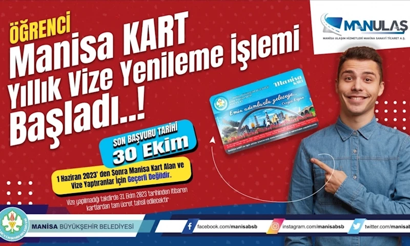 MANULAŞ’tan Öğrencilere Manisakart Vizesi Hatırlatması