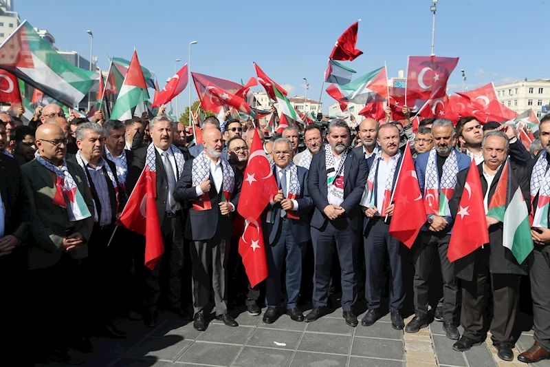 Başkan Büyükkılıç, “Filistin’e Destek, İsrail’e Tepki” Mitingine Katıldı