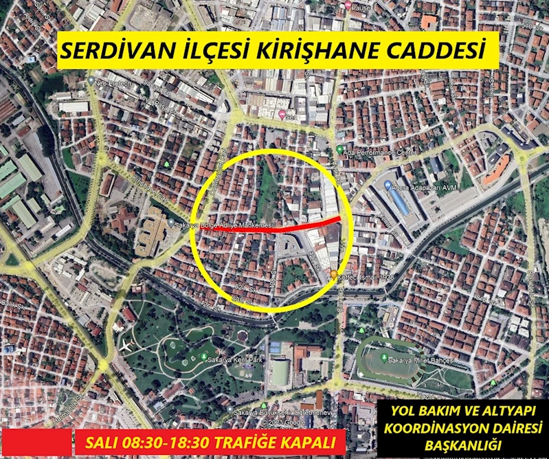 Büyükşehir’den önemli uyarı: Kirişhane Caddesi salı günü trafiğe kapatılacak