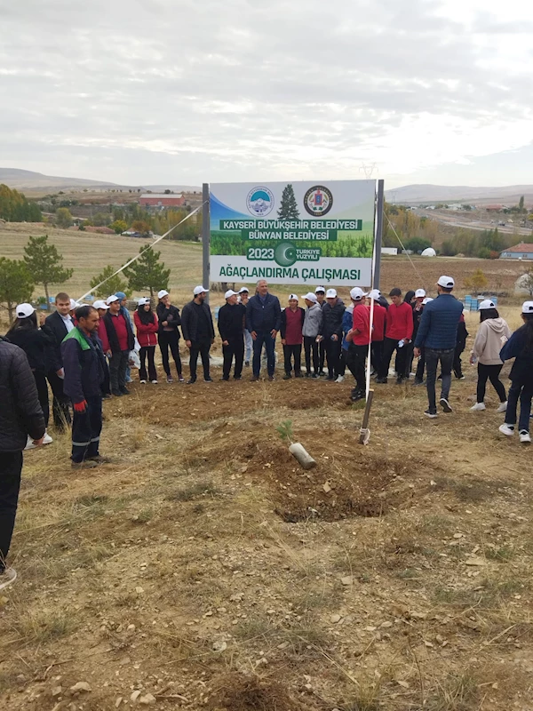 Büyükşehir, Bünyan’da Öğrencilerle 1000 Adet Ağaç Dikti