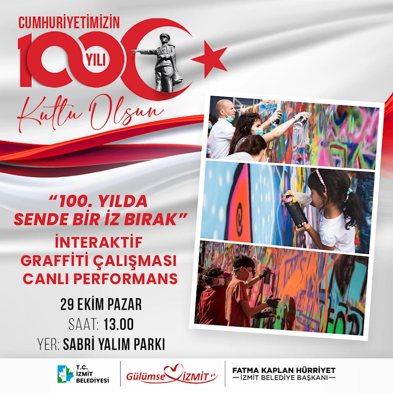 İZMİT BELEDİYESİ ‘100. YILDA SENDE BİR İZ BIRAK’ ÇALIŞMASINA TÜM İZMİTLİLERİ DAVET ETTİ