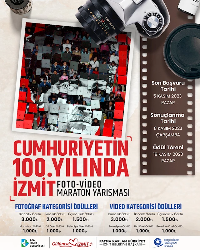 ‘CUMHURİYETİN 100. YILINDA İZMİT’ FOTO-VİDEO MARATON YARIŞMASI BAŞLADI