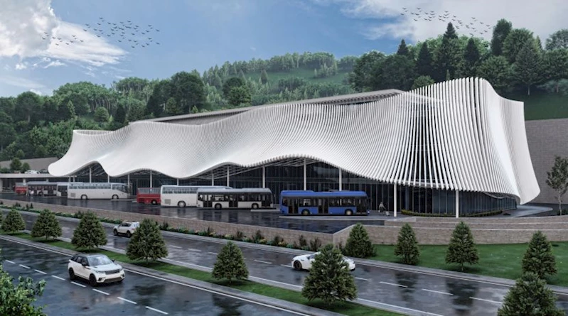 RİZE’NİN YENİ OTOBÜS TERMİNALİNDE ÇALIŞMALAR DEVAM EDİYOR