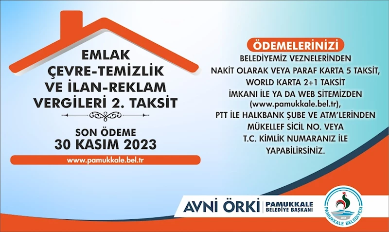 PAMUKKALE BELEDİYESİ’NDEN ÖNEMLİ HATIRLATMA
