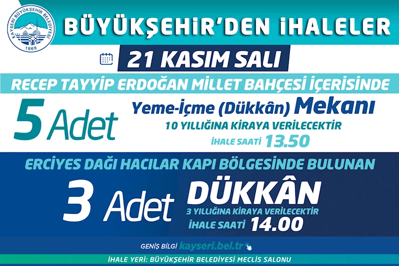 Büyükşehir’den İhaleler