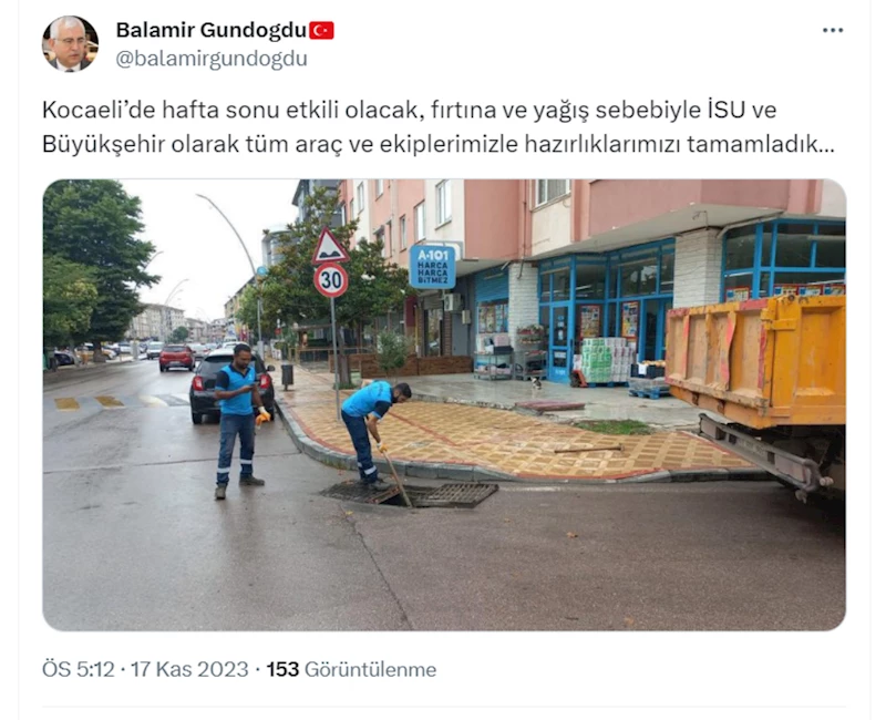 Büyükşehir, sağanak yağış öncesi teyakkuza geçti