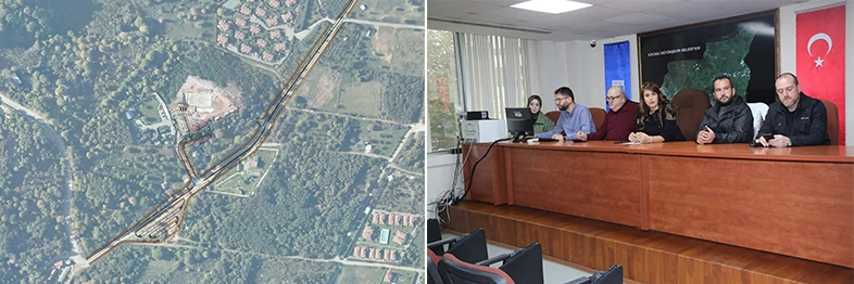 Teleferiğin Derbent istasyonuna yol ve otopark