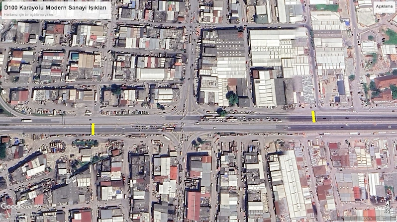 D-100 Modern Sanayi ışıklarında değişken mesaj sistemleri kurulacak