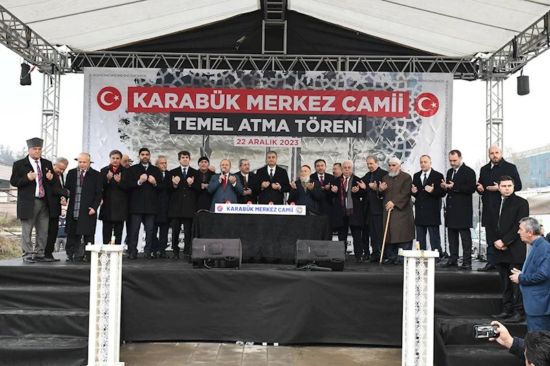 Karabük Merkez Cami İnşaatının Temeli Atıldı