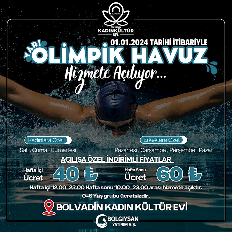 Yarı Olimpik Yüzme Havuzu Hizmetinize Açılıyor