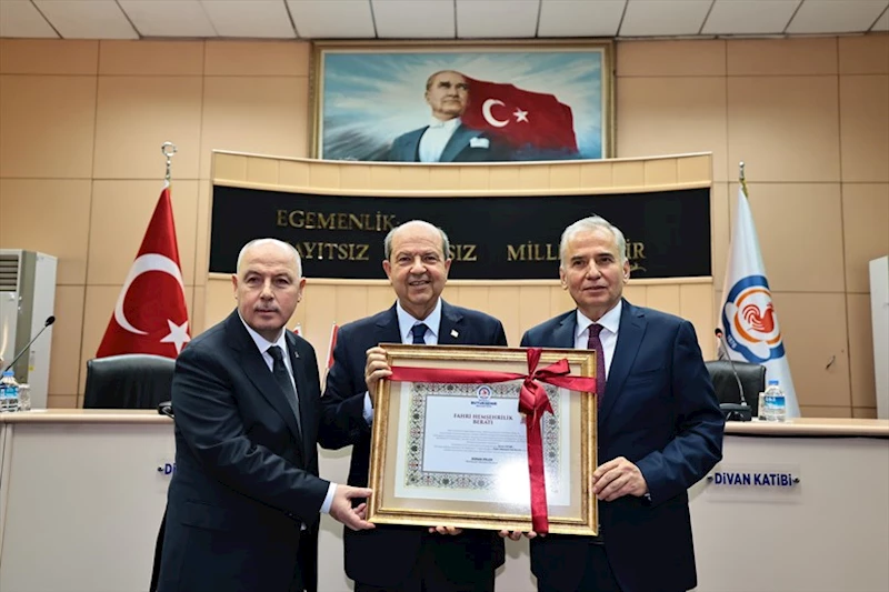 Cumhurbaşkanı Tatar’a Fahri Hemşehrilik Beratı