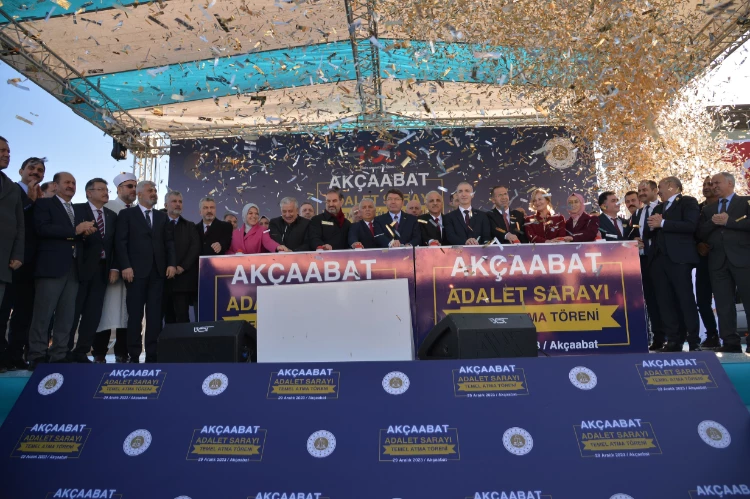 AKÇAABAT ADALET SARAYININ TEMELİ TÖRENLE ATILDI
